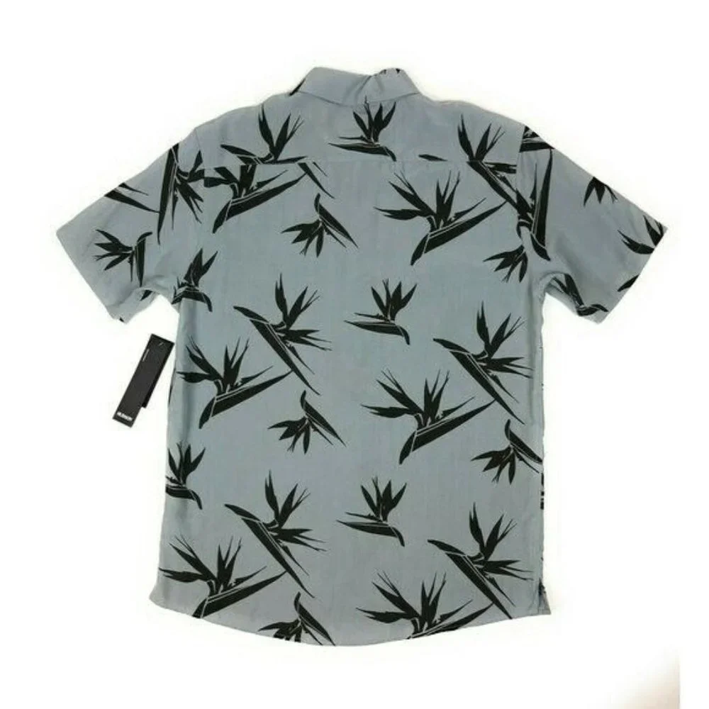 Hudson Mens XL Camp Collar Printed Short Sleeve Button Front Hawaiian Shirt - Picture 2 of 8